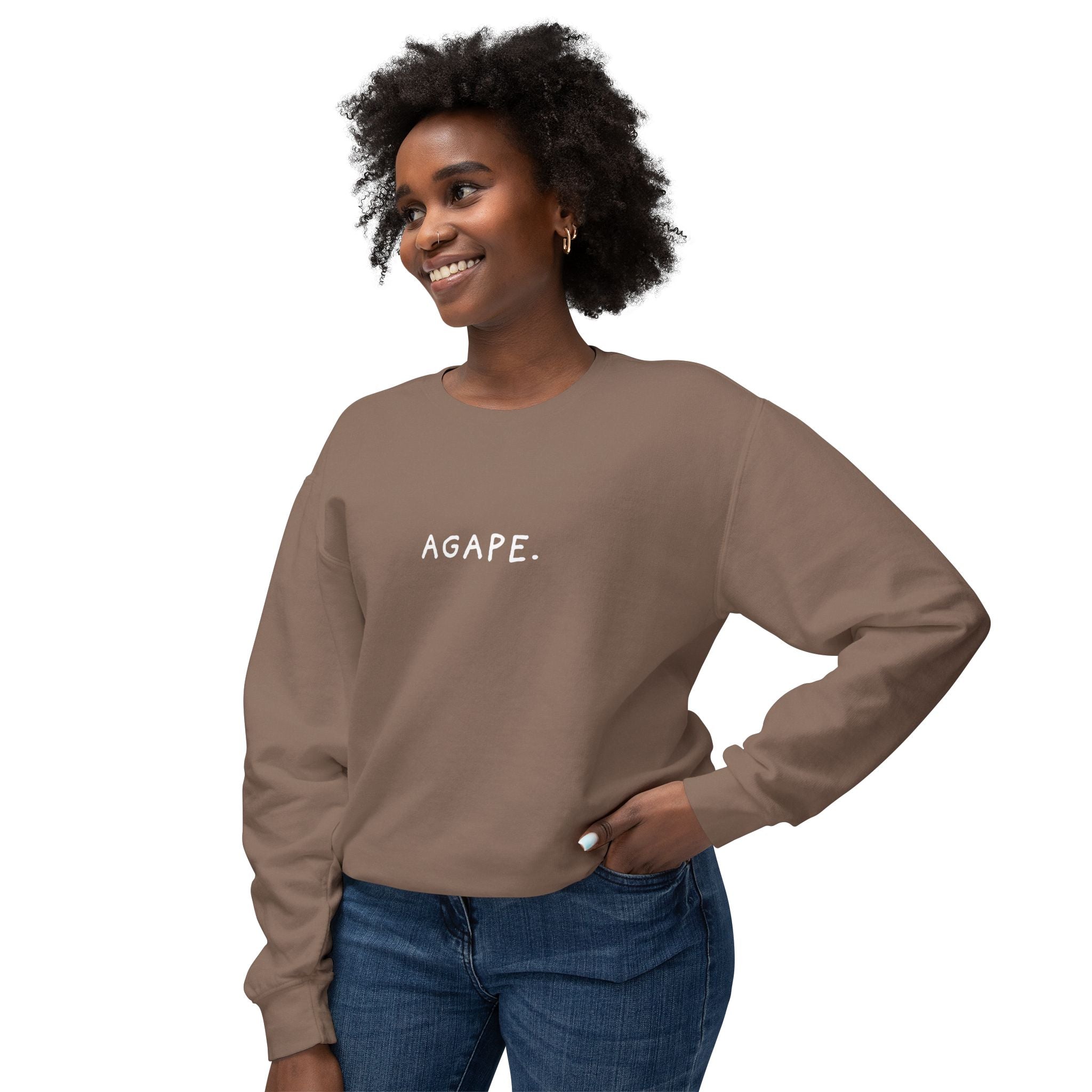 AGAPE. Unisex Lightweight Crewneck Sweatshirt