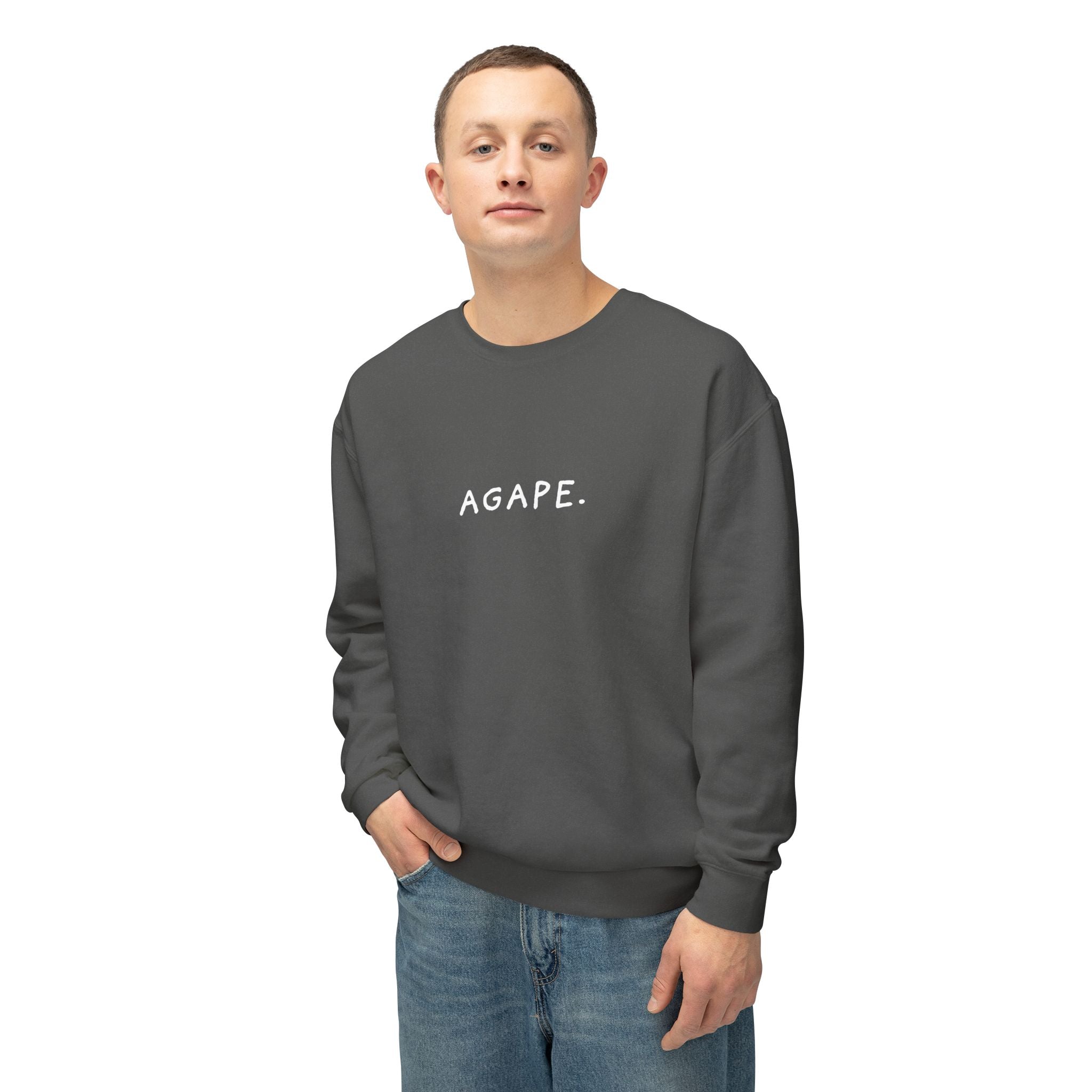 AGAPE. Unisex Lightweight Crewneck Sweatshirt – The Agape Effect