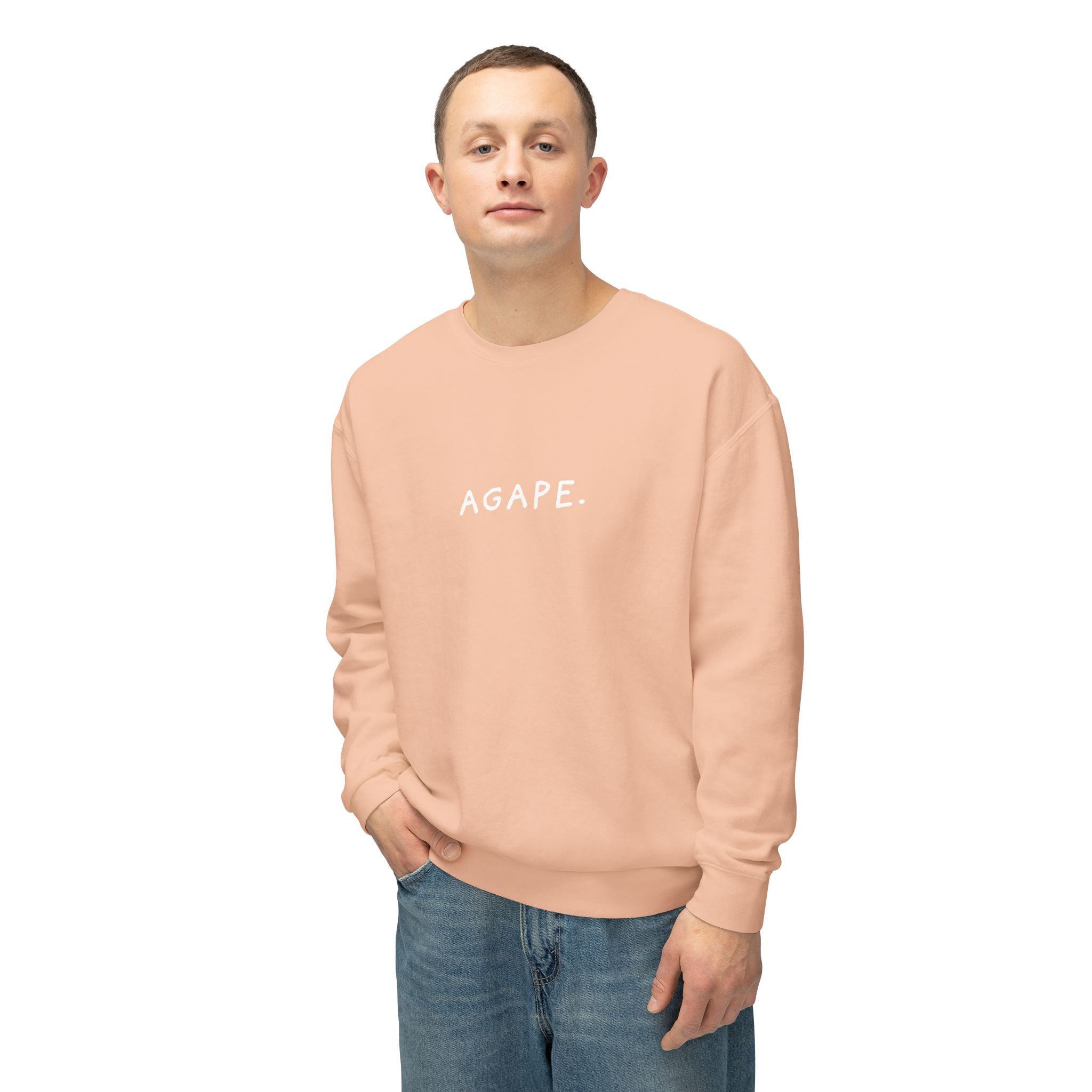AGAPE. Unisex Lightweight Crewneck Sweatshirt