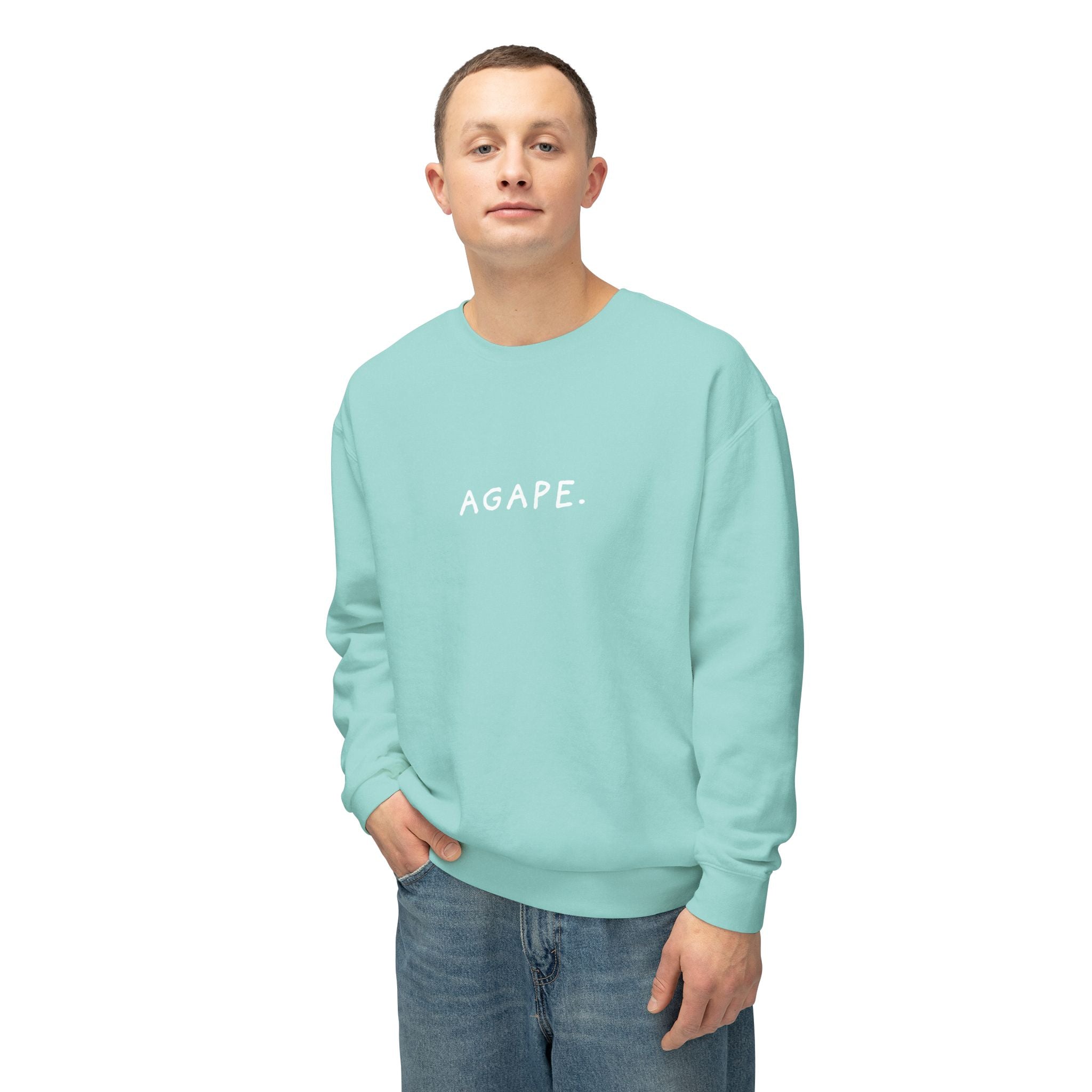 AGAPE. Unisex Lightweight Crewneck Sweatshirt – The Agape Effect