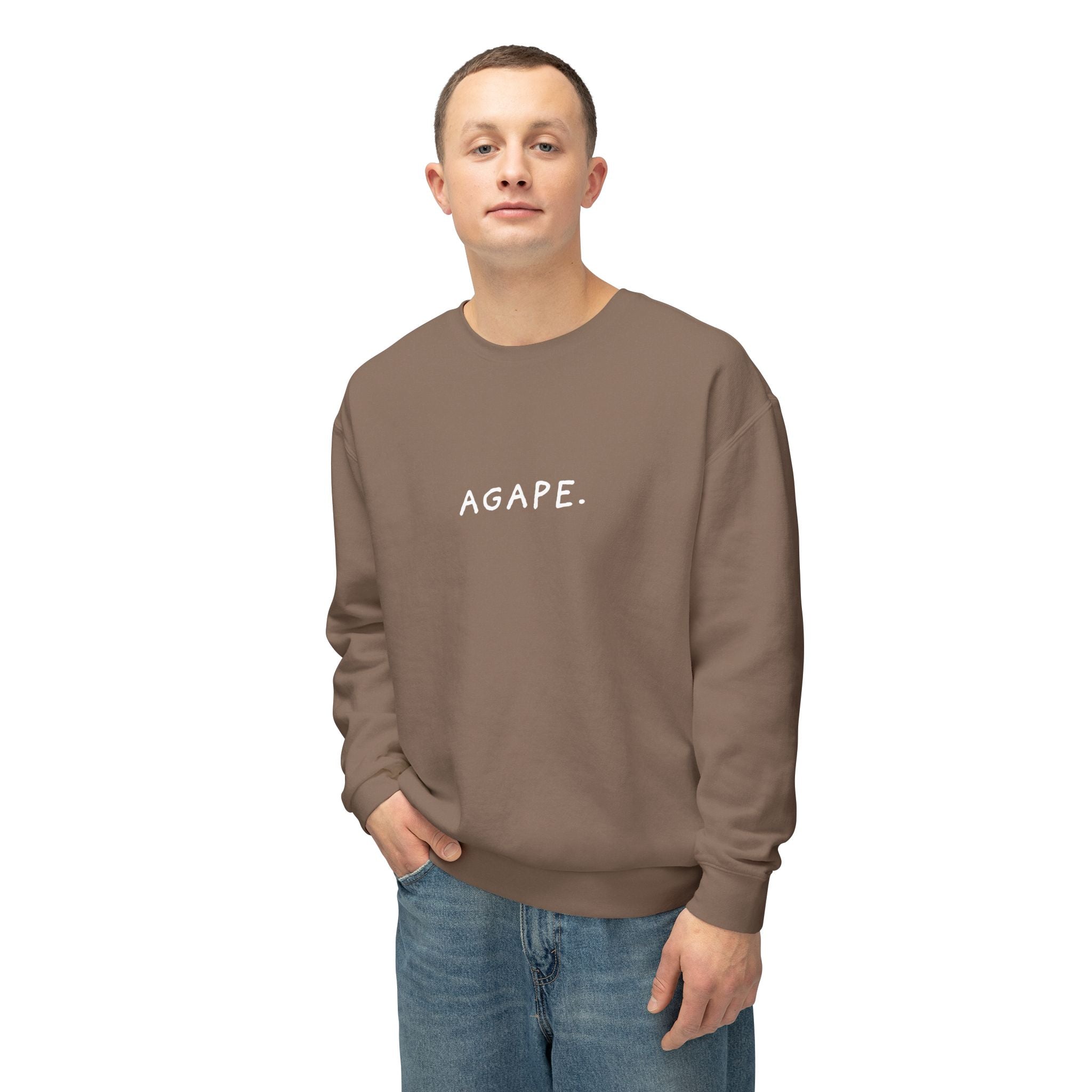 AGAPE. Unisex Lightweight Crewneck Sweatshirt